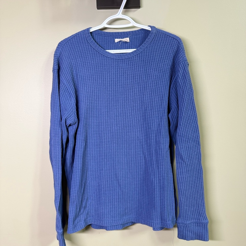 UGG Blue Waffle Crewneck Knit Pullover